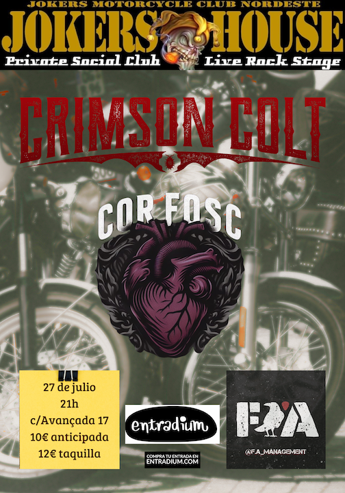 Crimson Colt + Cor Fosc Jokers House (Barcelona)