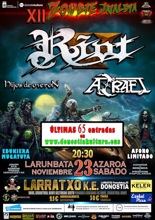 Riot V + Azrael + Hijos de Overon Larratxo Ke. (Donosti)