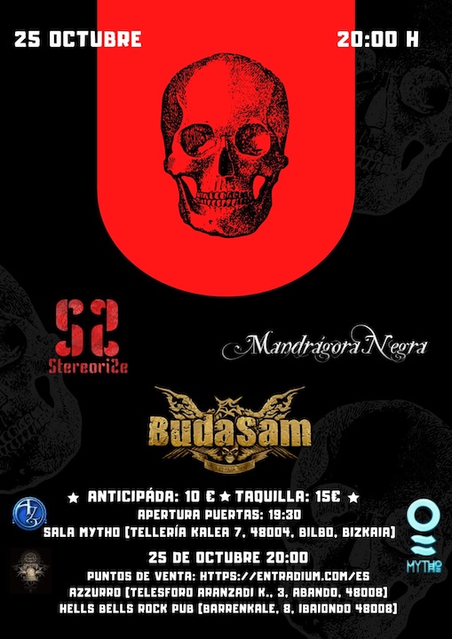 Budasam + Mandragora Negra + Stereorize Mytho (Bilbao)