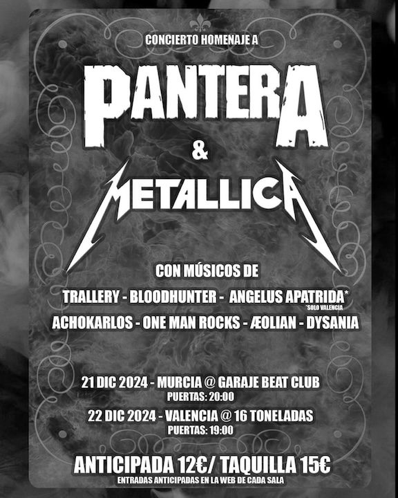 Pantera + Metallica Garaje Beat Club (Murcia)