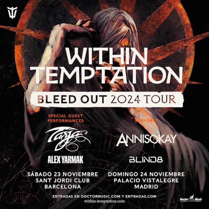 Within Temptation + Tarja + Alex Yarmak Sant Jordi Club (Barcelona)