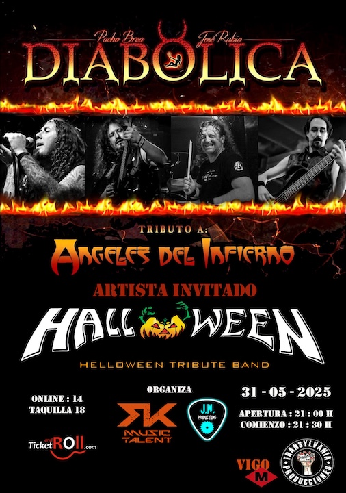 Diabolica (Tributo Ángeles del Infierno) + Halloween (Helloween tribute Band) Pub Transylvania (Vigo)