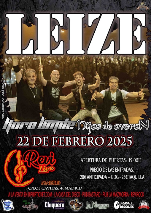 Leize + Hora Límite + Hijos de Overon Revi Live (Madrid)