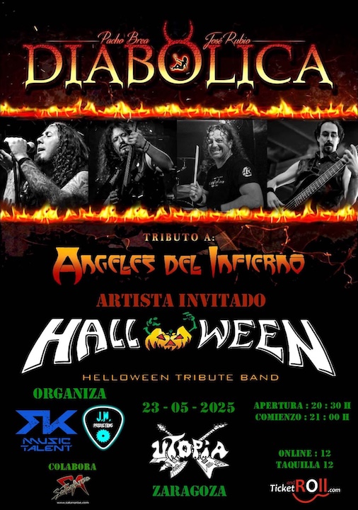 Diabolica (Tributo Ángeles del Infierno) + Halloween (Helloween Tribute Band) Utopía (Zaragoza)