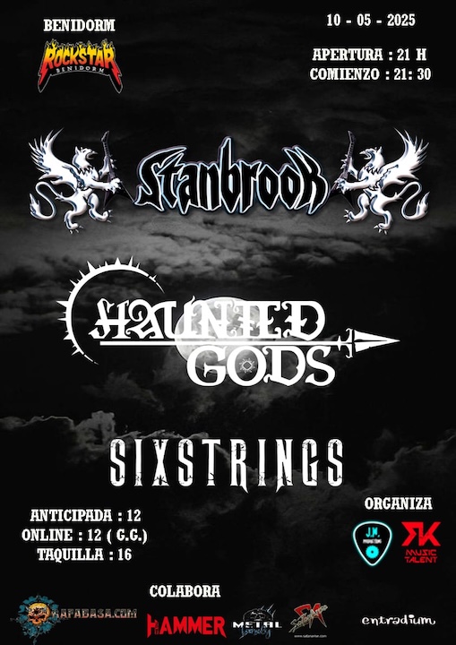 Stanbrook + Haunted Gods + Sixstrings Rockstar (Benidorm)