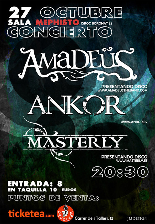 Amadeüs + Ankor + Masterly - 27/10/2012 Sala Mephisto (Barcelona)