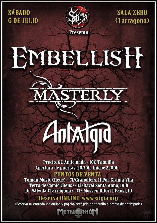 Antalgia + Masterly + Embellish - 06/07/2013 Sala Zero (Tarragona)