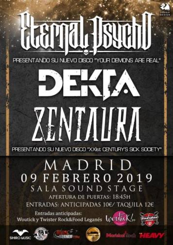 Eternal Psycho + Dekta + Zentaura - 09/02/2019 - Sound Stage (Madrid)