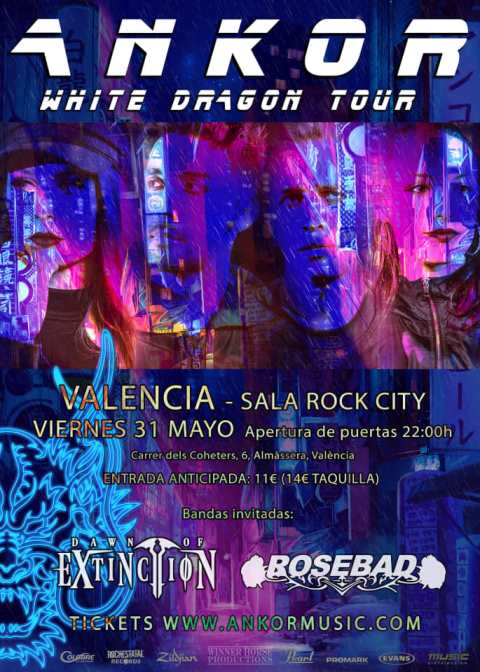 Ankor + Dawn of Extinction + Rosebad - 31/05/2019 - Rock City (Valencia)
