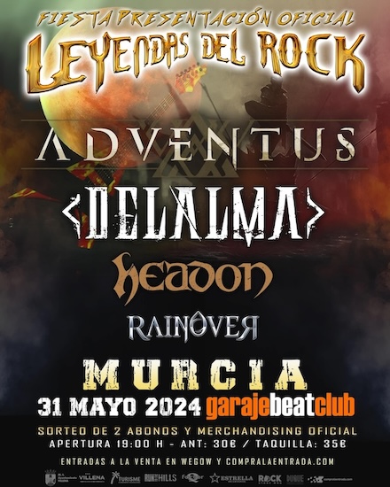 Adventus + Delalma + Headon + Rainover - 31/05/24 - Garaje Beat Club (Murcia)
