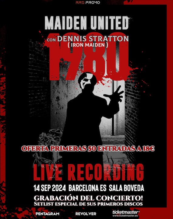 MAIDEN UNITED con Dennis Stratton – 14/9/2024 - Sala Bóveda (Bcn)