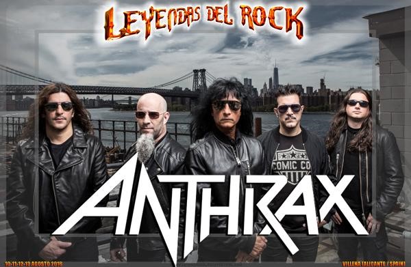 Leyendas del Rock incorpora a Anthrax al seu cartell