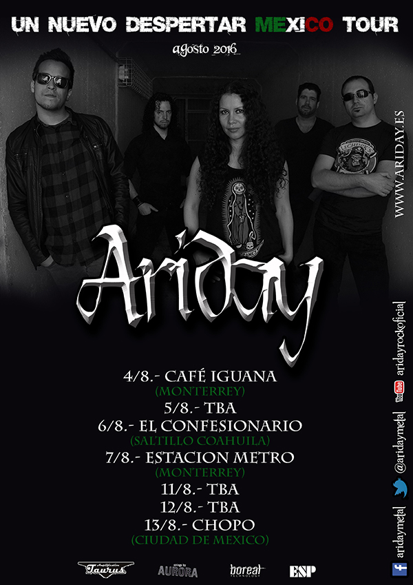La banda zaragozana Ariday comienza una gira por México