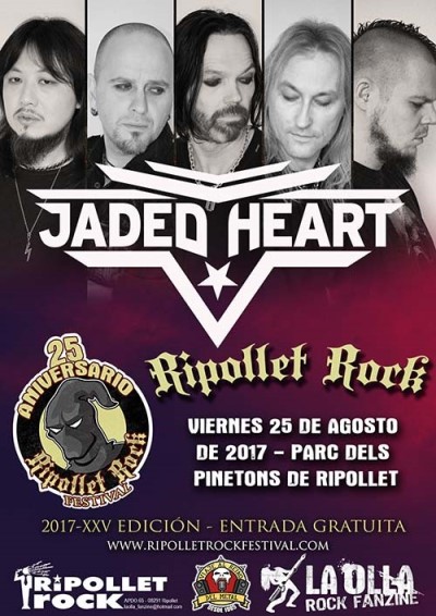 Jaded Heart cierran el cartel del Ripollet Rock este año