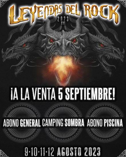 Leyendas del Rock 2023. Abonos a la venta el 5 de septiembre