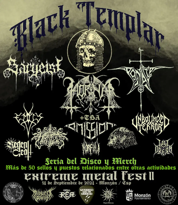 El Black Templar Extreme Metal Festival 2024 es prepara per sacsejar Monzón amb un cartell de luxe