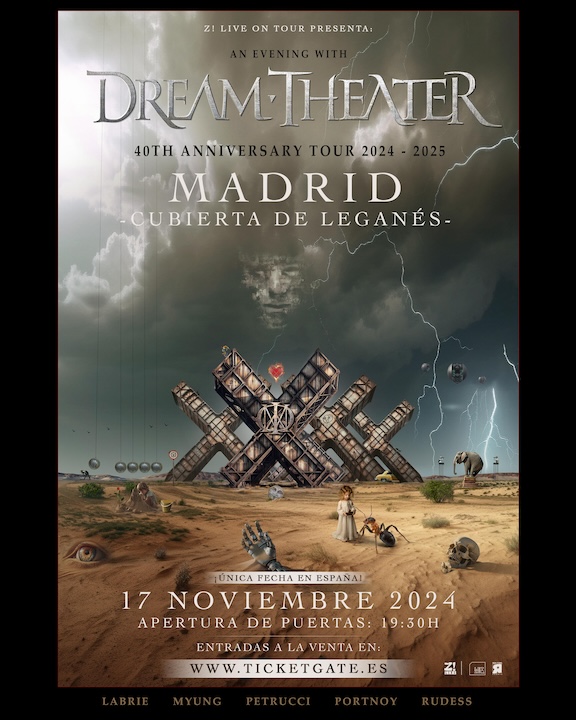 Desvelados los horarios del concierto de DREAM THEATER este domingo, 17 de noviembre