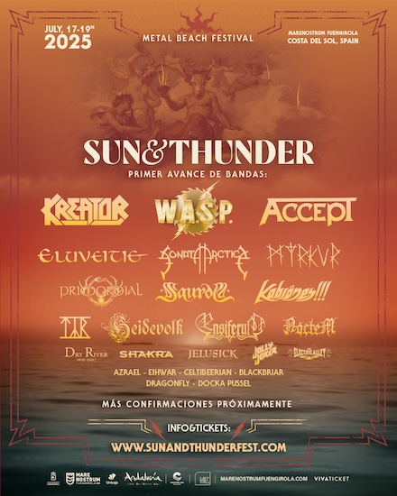 Kreator, W.A.S.P. o Accept entre las primeras bandas confirmadas para el Sun and Thunder 2025